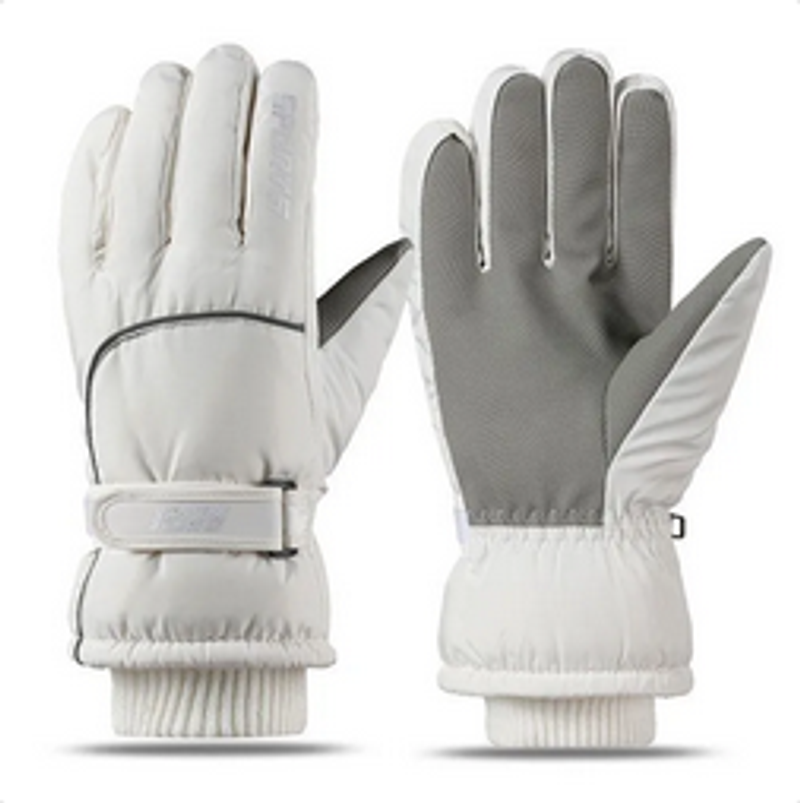 BIAŁE RĘKAWICE NARCIARSKIE